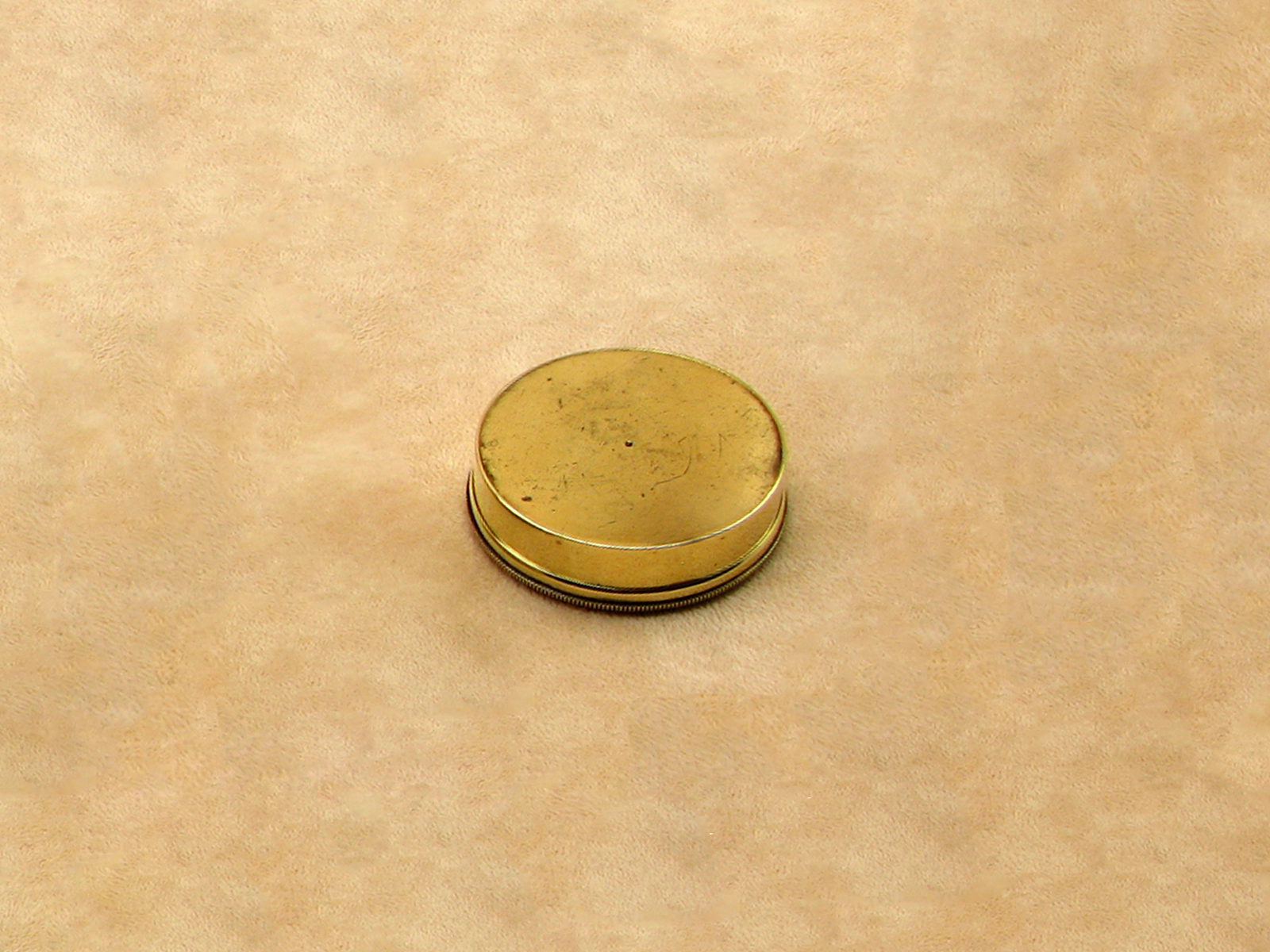 19th century Victorian brass cased pocket compass with lid